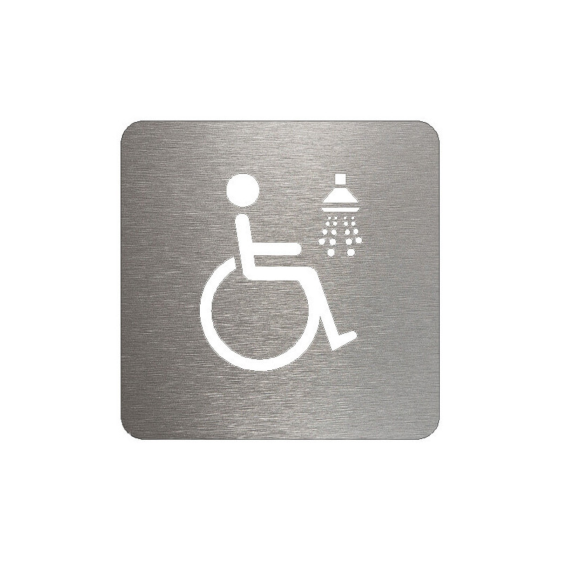 pictogramme en métal douche handicapé