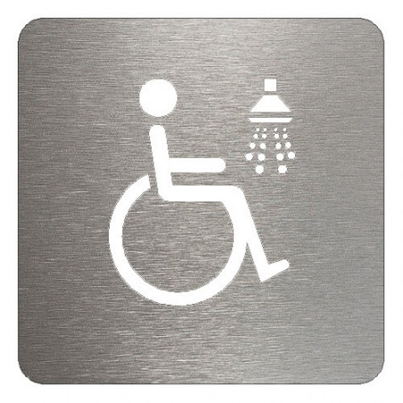 pictogramme en métal douche handicapé