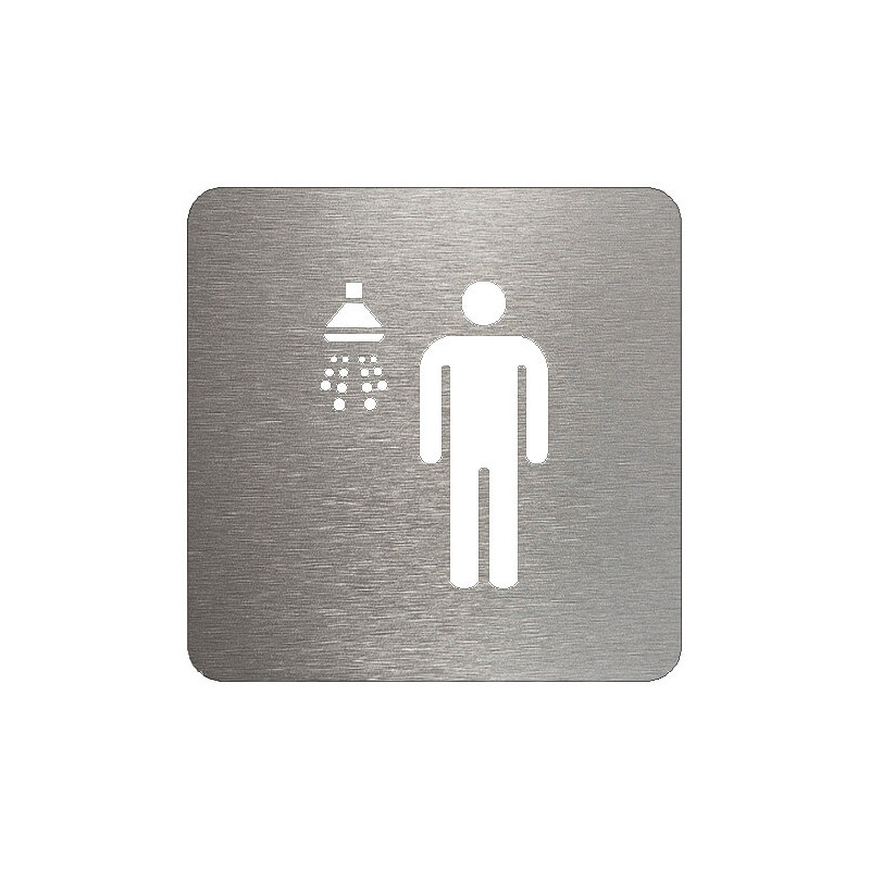 pictogramme en métal douche homme