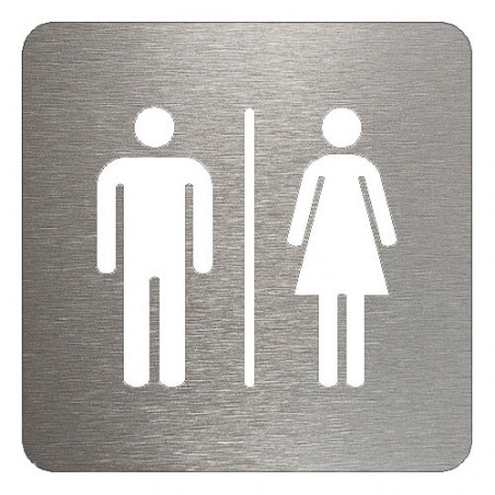 pictogramme en métal homme et femme