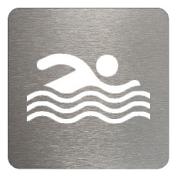 pictogramme en métal piscine