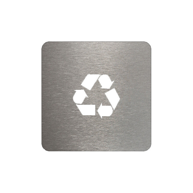 pictogramme en métal recyclage flèches