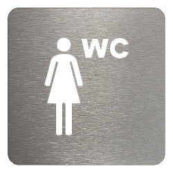 pictogramme en métal toilette femme