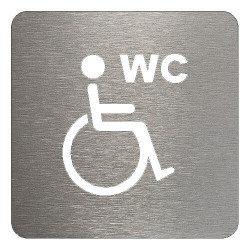 Pictogramme en métal toilette handicapé