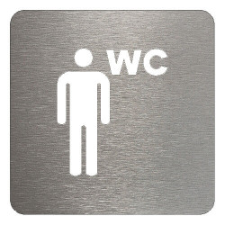 pictogramme en métal toilette homme