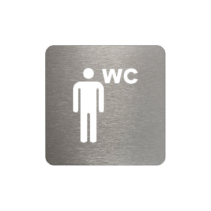 pictogramme en métal toilette homme