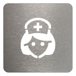 pictogramme en métal infirmière