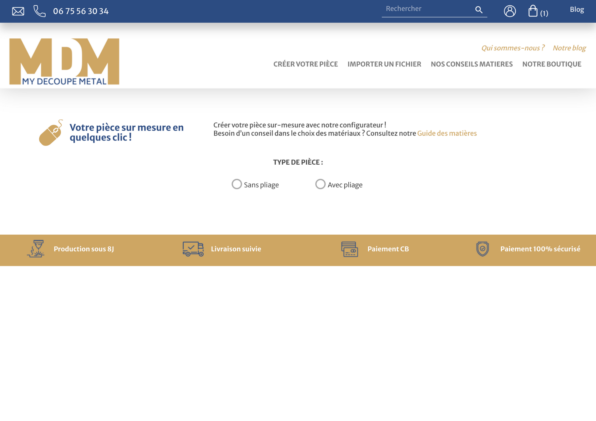 Comment créer une pièce suir le site 