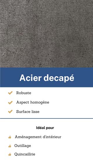 plaque acier décapé sur mesure