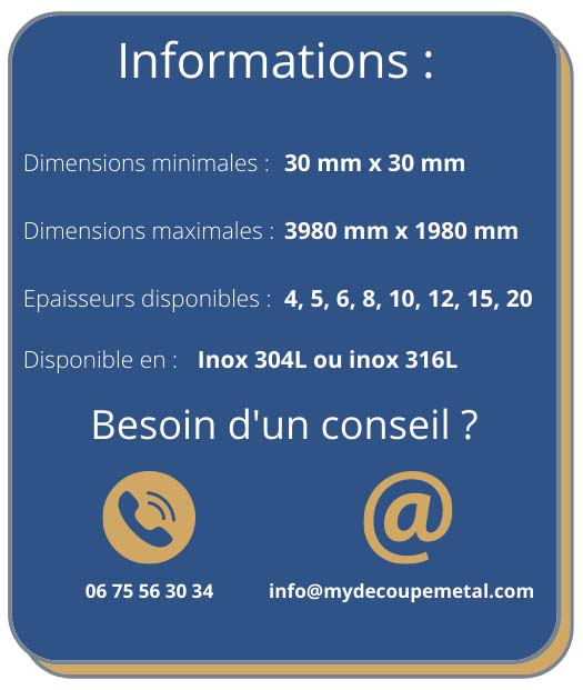 informations sur l'inox brut disponible information inox brut